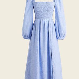 J.Crew Linen Daydream dress, M, French Blue